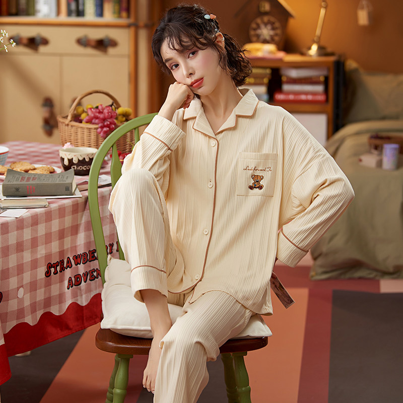 纯棉长袖长裤休闲套装