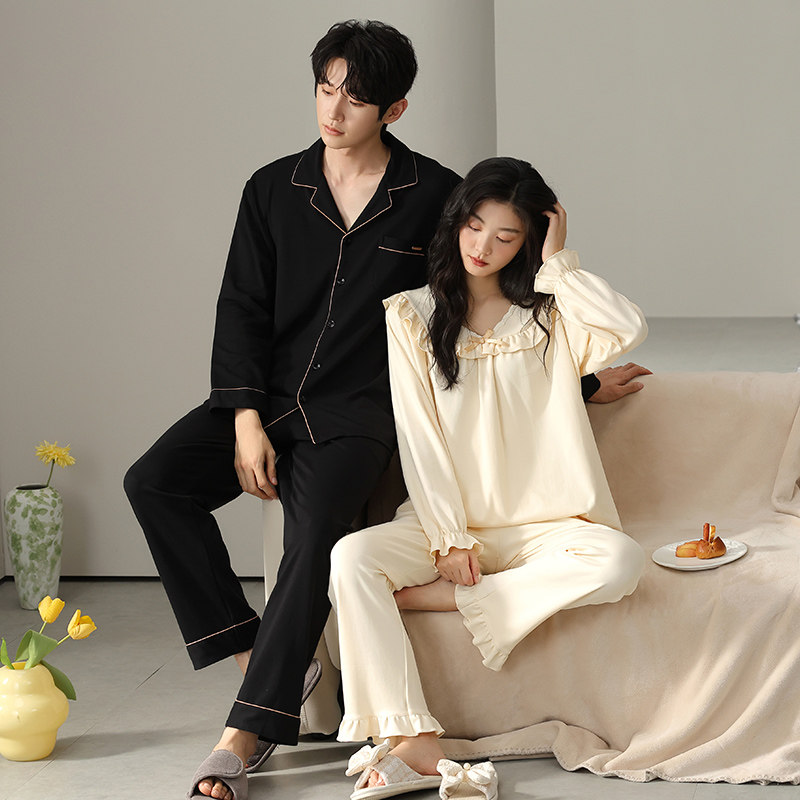 睡衣情侣纯棉公主风家居服