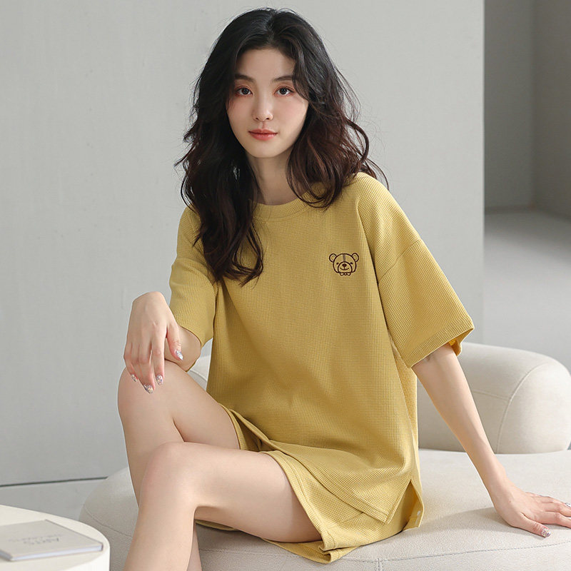 时尚套装学生夏天家居服女圆领