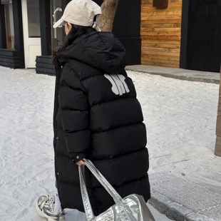 韩国儿童长款过膝羽绒服2025冬季新款男女童白鸭绒保暖抗寒外套潮