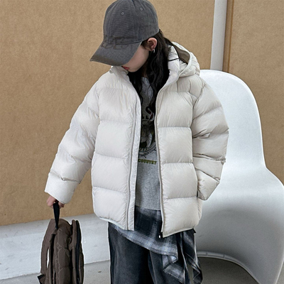 韩版童装男女童羽绒服2025冬季新款90白鸭绒保暖超软面包服外套潮