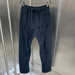 高品质休闲裤手工刮烂磨破设计秋季新款男士时尚个性潮流百搭卫裤