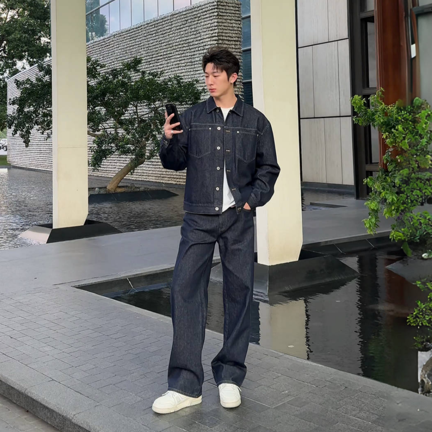 韩版时尚气质牛仔两件套秋季新款