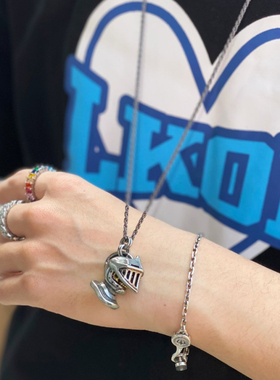 SOLO面具骷髅骑士吊坠项链男女