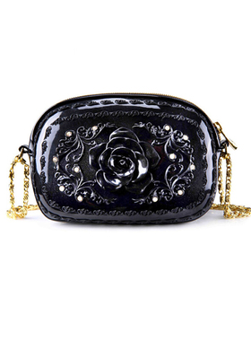 香港Adamo 3D Bag玫瑰花姿语单肩斜挎包立体手机女包百搭时尚链条
