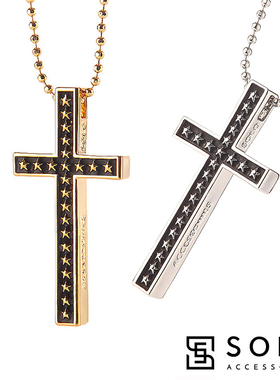 SOLO圆珠链情侣百搭十字架吊坠