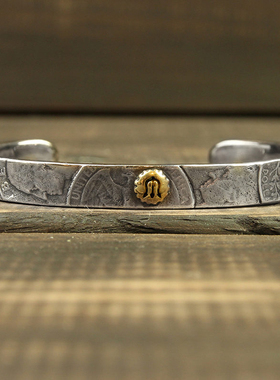 纯银钱币情侣复古饰品配件手环