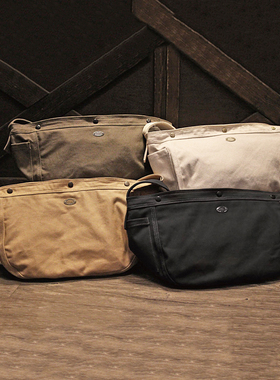 METALIZE Olden Times复古帆布包报童包男机车休闲通勤斜挎后背包