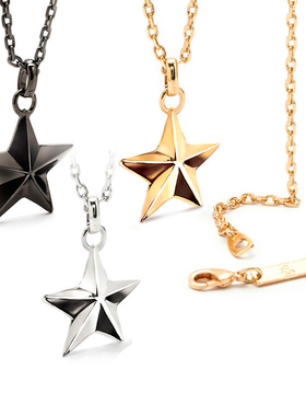 SOLO五角星吊坠项链情侣生日礼物