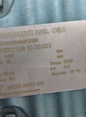 维修议价DFT80N4BMG05HR 电动制动马达 1 HP 170