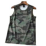 Мужская камуфляжная летняя спортивная футболка, хлопковый жилет для отдыха без рукавов, европейский стиль