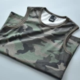 Мужская камуфляжная летняя спортивная футболка, хлопковый жилет для отдыха без рукавов, европейский стиль