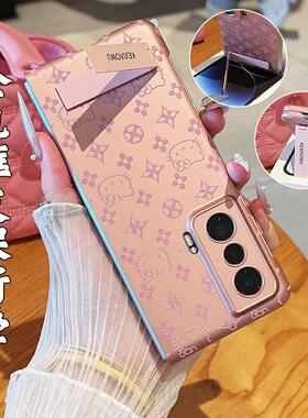 方格猫猫高级感超薄折叠专属INS支架壳适用荣耀magicvs手机壳magicvs2新款全包防摔超薄保护套VS3折叠屏外壳