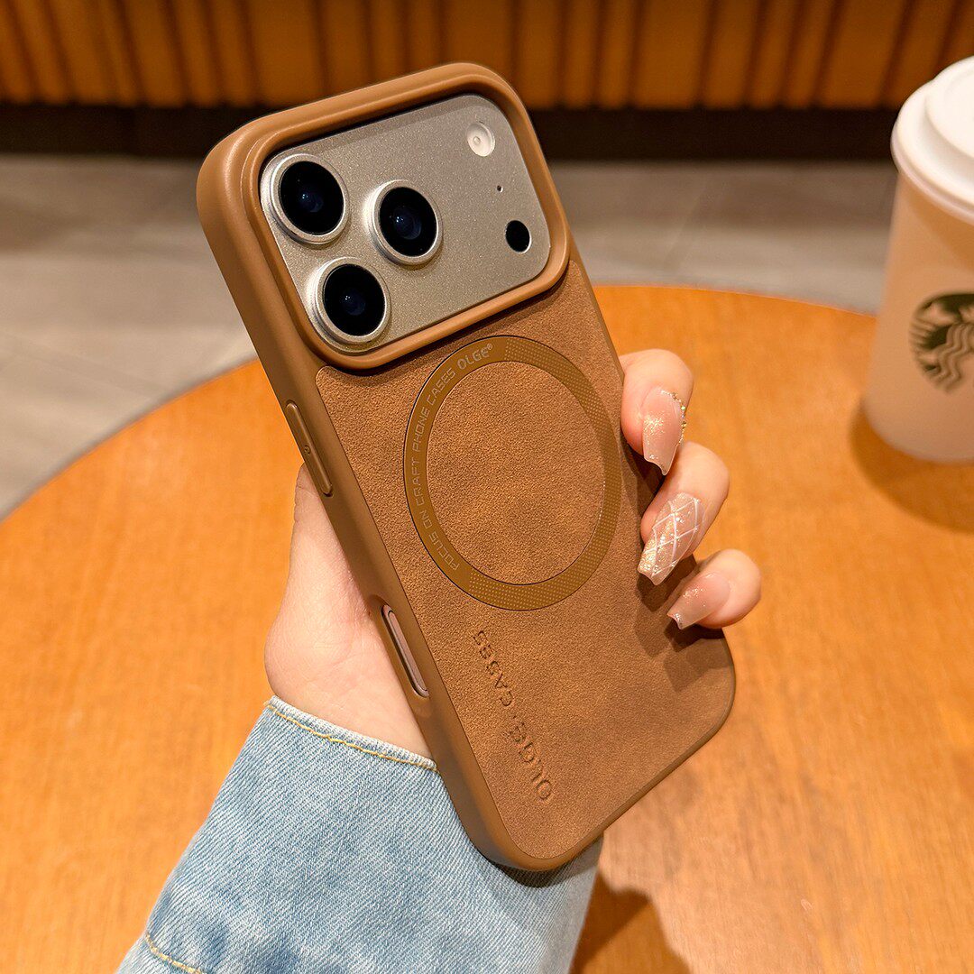 小羊皮适用苹果17/16promax手机壳iPhone15pro新款高级感小众不撞款13/14轻薄全包防摔保护套air新品磁吸外壳
