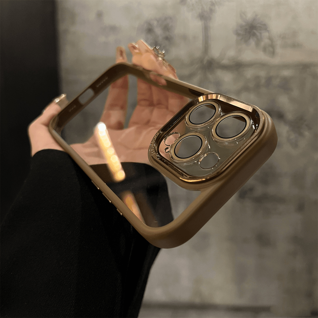 简约风沙漠色透明壳适用苹果16promax系列手机壳iphone15新款高级感自带镜头膜防摔女外壳14适合夏天的保护套