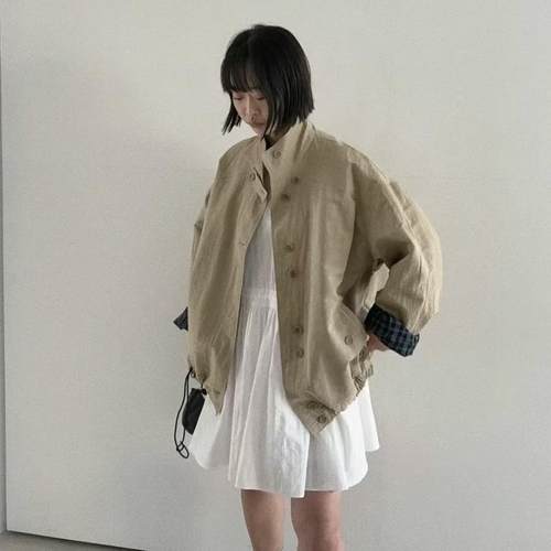 韩国OLISEOUL工装休闲夹克外套女