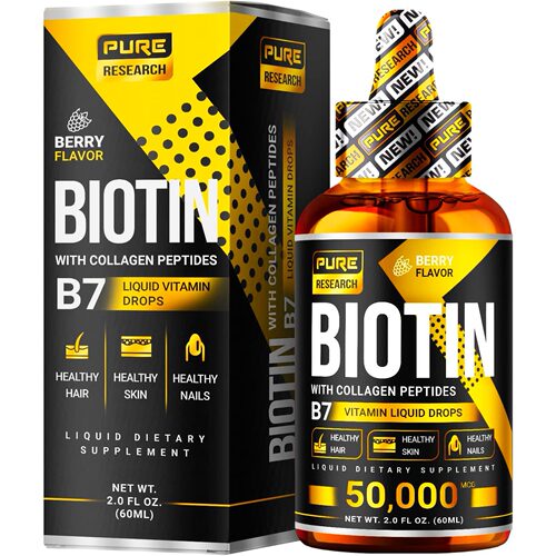PURE RESEARCH Liquid Biotin & Collagen Hair Growth D