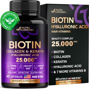 Hyaluronic Acid Collagen 美国代购 Keratin with Biotin