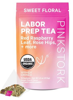 美国代购Pink Stork Labor Prep Tea Organic Red Raspberry