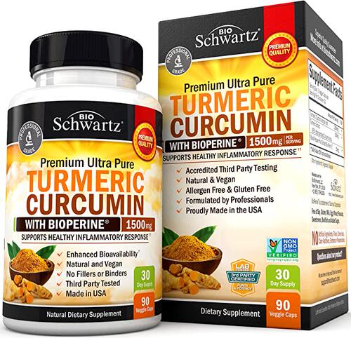 美国代购Turmeric Curcumin BioPerine 1500mg Natural