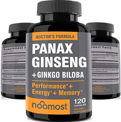 美国代购NootroPeak Authentic Korean Red Panax Ginseng + Gink