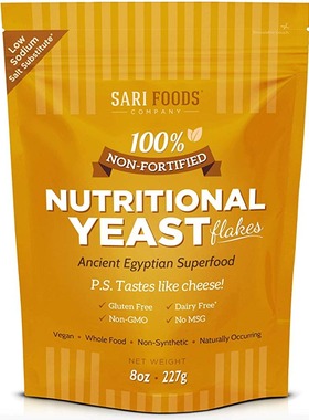 美国代购Pure Natural Non-Fortified Nutritional Yeast Flakes