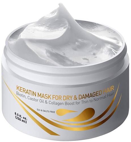 美国代购Vitamins Keratin Hair Mask Deep Conditioner - Biotin