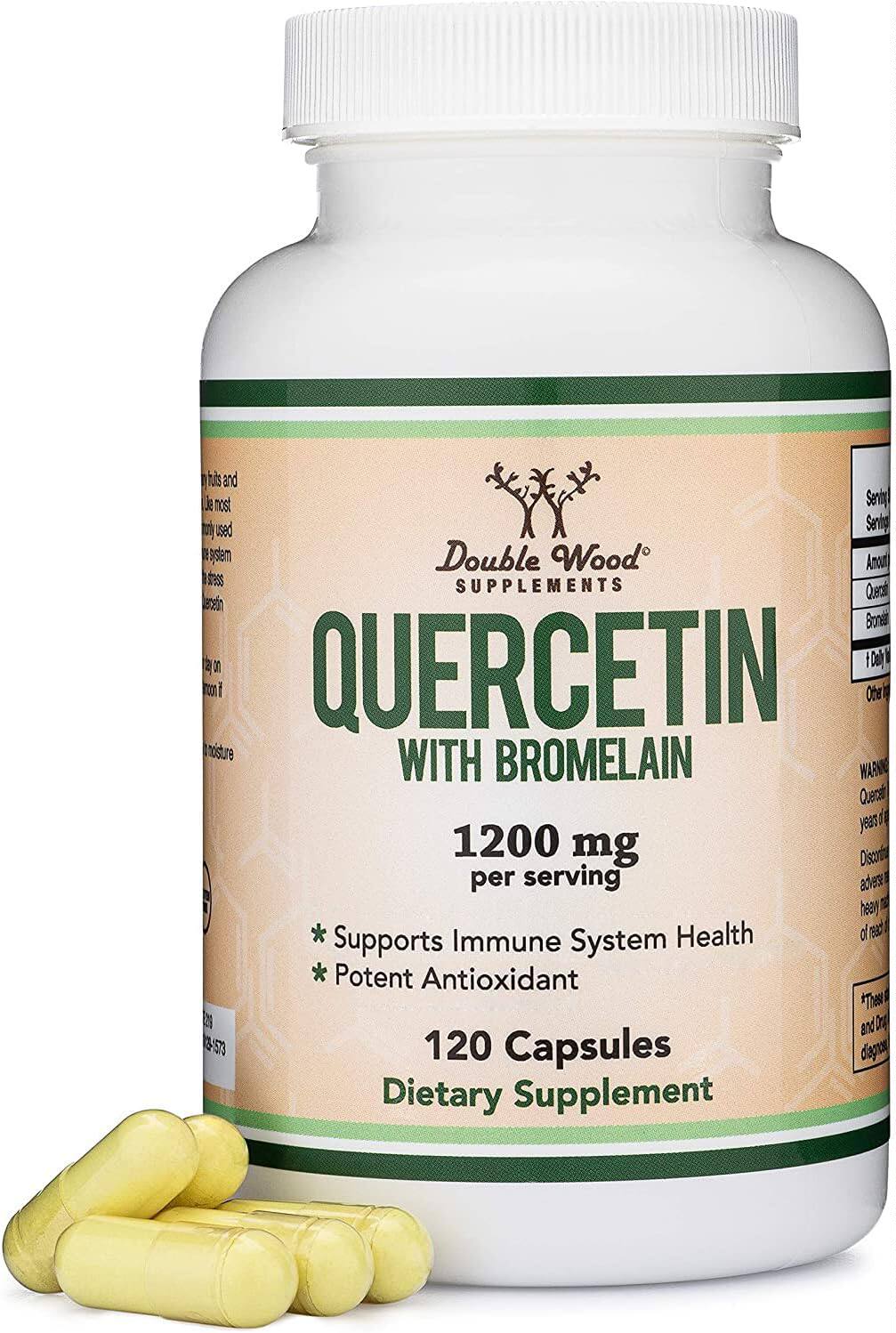 美国代购Quercetin with Bromelain - 120 Count (1,200mg Servin - 实物图