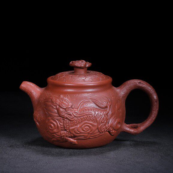 精品宜兴紫砂壶供春壶底款陈国良纯手工制作原矿朱泥茶壶家用收藏
