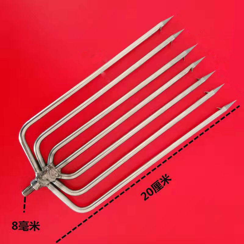 鱼叉叉头老式大倒刺不锈钢鱼叉加粗老式手工鱼叉新款手工鱼叉潜水