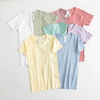 Спортивная одежда для йоги, быстросохнущая сексуальная эластичная футболка для спортзала, короткий рукав, для бега, в обтяжку