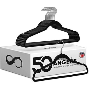 出口欧美防滑无痕植绒衣架45cm女式 店衣服架20个 大衣家用衣挂服装