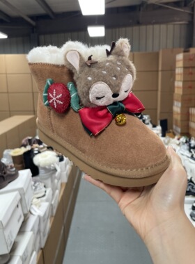 35171儿童雪地靴 女童鞋 国内大品牌童鞋同厂出品