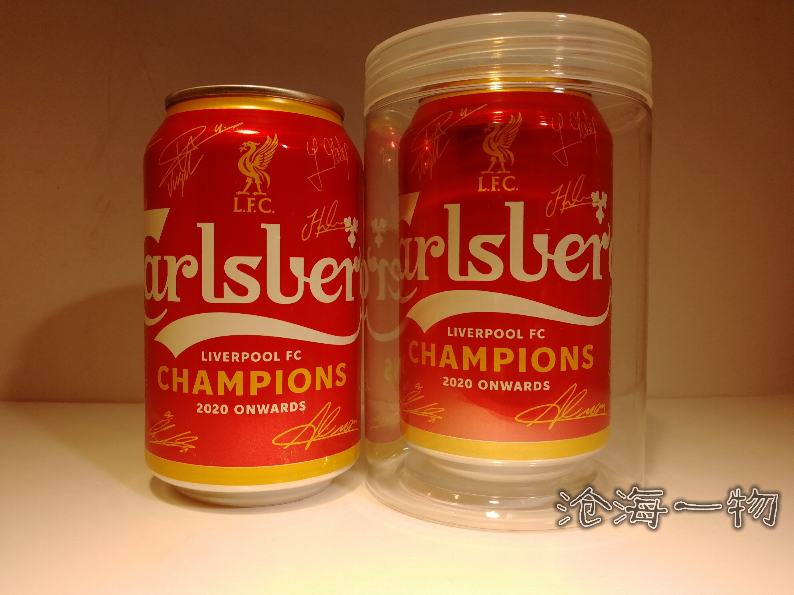 嘉士伯啤酒 英超利物浦 足球 冠军 易拉罐 收藏英超 不可饮用磕碰