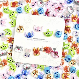 卡通疯狂动物城美甲饰品 DIY儿童穿戴甲钻饰小饰品 甲片指甲贴片