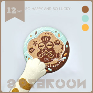 【售完展示】splatoon多味小鲑鱼饼木浮雕斯普拉遁冰箱贴