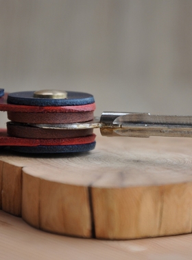 手作牛皮钥匙收纳包钥匙扣钥匙串特型十字钥匙收纳素彩轩