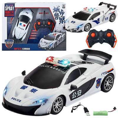 遥控汽车充电动警车玩具高速赛车