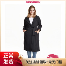 kissmilk秋季欧美时尚大码女装风衣1