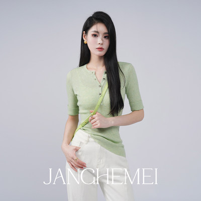 JANGHEMEI【修身五分袖毛衣】