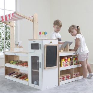 幼儿园角色扮演组合玩具超市厨房医疗中心过家家游戏早教仿真冰箱