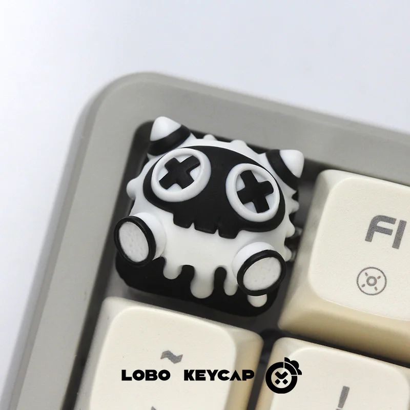 LOBO原创设计CELL黑白系列个性键帽原厂高度十字卫星轴机械键盘帽