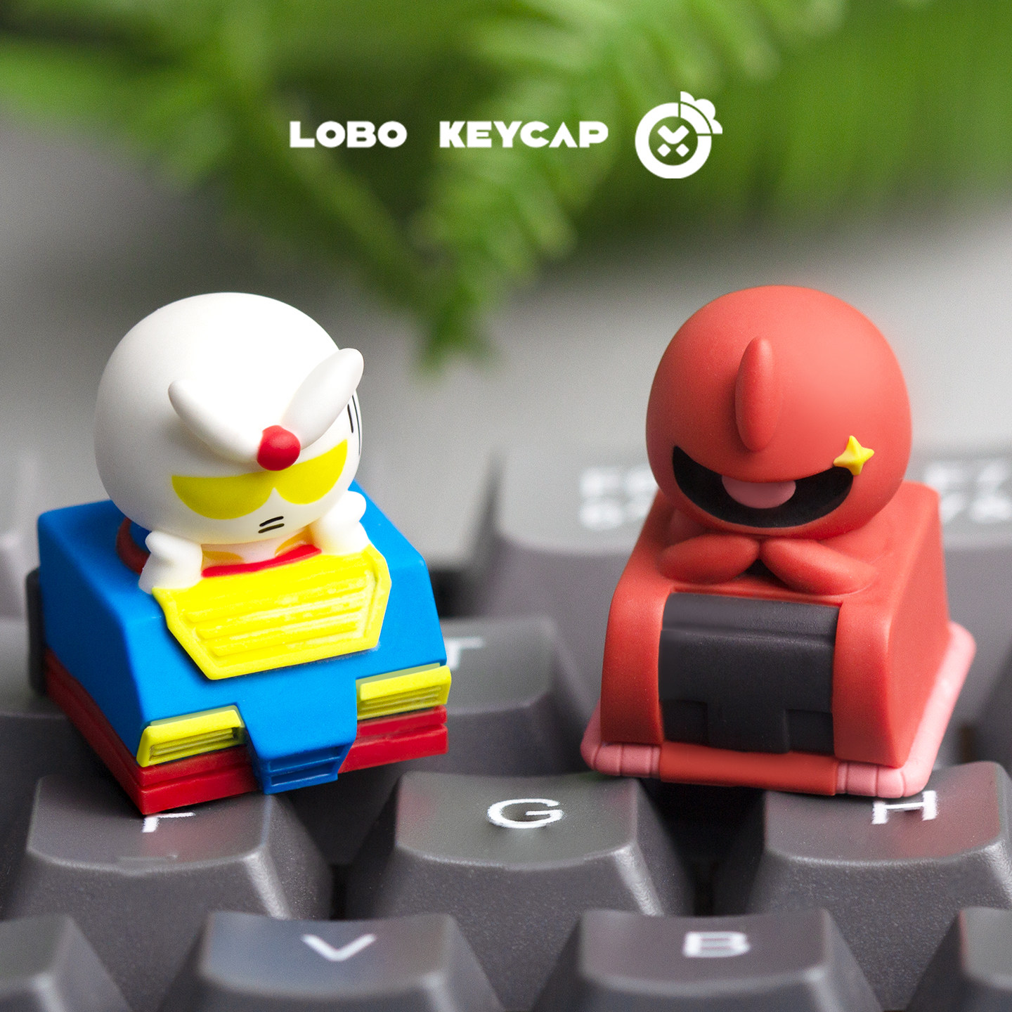 Q版机动战士高达扎古键帽个性树脂艺术键帽机械键盘透光键帽