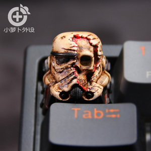 小萝卜原创设计星战骷髅个性键帽透光树脂趣味键帽桌面摆件十字轴