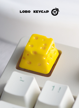 奶酪个性键帽单个树脂机械键盘帽客制化键帽可替换ESC创意礼物