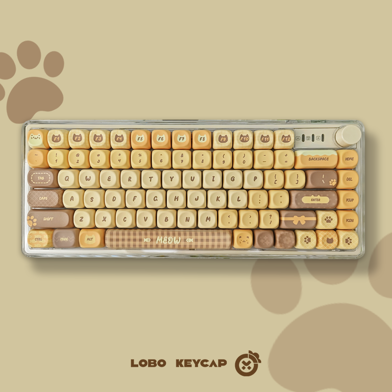 MEOW·喵热升华pbt键帽全套139键客制化机械键盘帽适配68/87/108