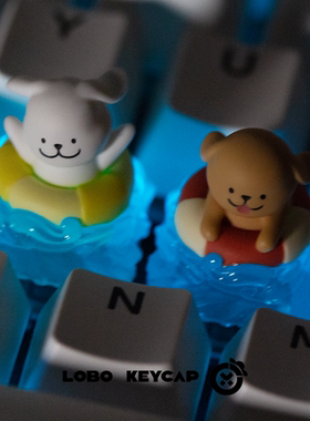 线条小狗周边透光个性键帽单个可爱键盘帽客制化机械键盘键帽ESC