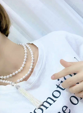 圆形轻奢小众原创设计风珍珠项链