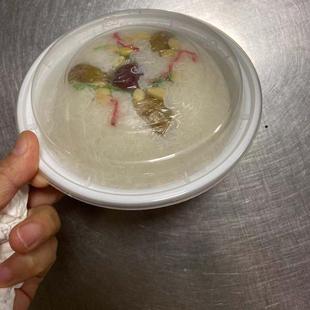 小号圆形500g克装糯米八宝饭盒白色腊八饭碗一次性外卖打包塑料盒