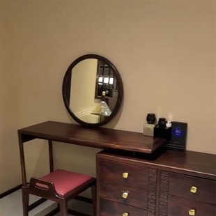 高端梳妆台家用卧室现代简约收纳柜一体多功能高级感化妆桌 新中式